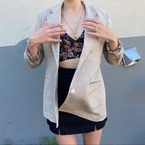 Vintage linen blazer